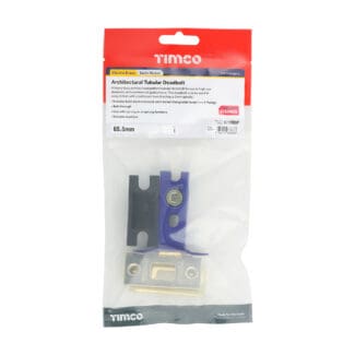 Timco Architectural Tubular Deadbolt Electro Brass & Satin Nickel  - 65.5 case / 45 backse -