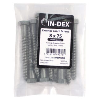 Timco Coach Screws Hex Exterior Green  - 6.0 x 75