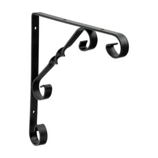 Timco Scroll Bracket Black  - 8 x 8"