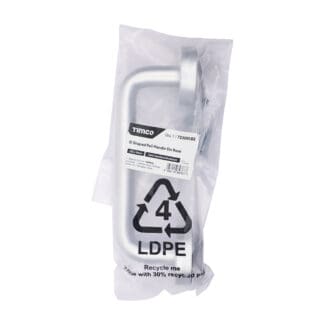 Timco D Shaped Pull Handle On Rose Satin Anodised Aluminium  - 152 x 19