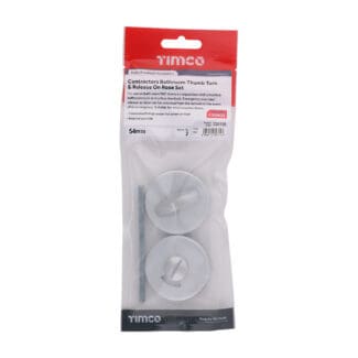 Timco Contractors Bathroom Thumb Turn & Release On Rose Set Satin Anodised Aluminium  - 54mm