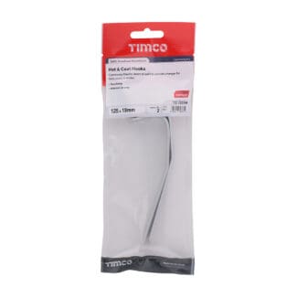 Timco Hat & Coat Hooks Satin Anodised Aluminium  - 125 x 19