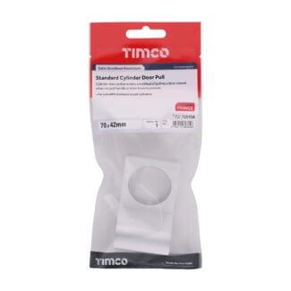 Timco Standard Cylinder Door Pull Satin Anodised Aluminium  - 70 x 42