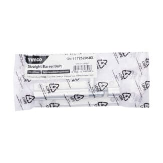 Timco Straight Barrel Bolt Satin Anodised Aluminium  - 75 x 25