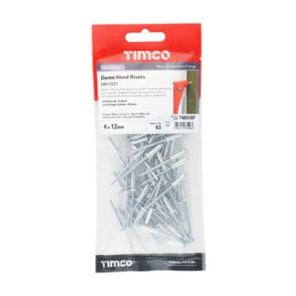 TIMCO Rivets Dome Head Aluminium - 4.0 x 12