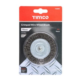 TIMCO Drill Wheel Brush Crimped Steel Wire - 75mm