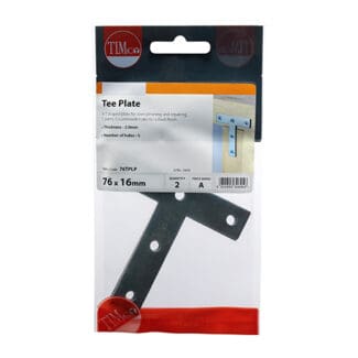 TIMCO Tee Plates Silver - 76 x 76 x 16