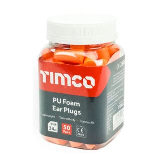 TIMCO Disposable PU Ear Plugs 50 Pairs - One Size