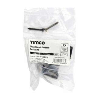 Timco Traditional Pattern Sash Lift Matt Black  - 52mm