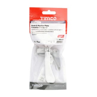 Timco Hook & Mortice Plate Casement Fastener Satin Chrome  - 54 x 19