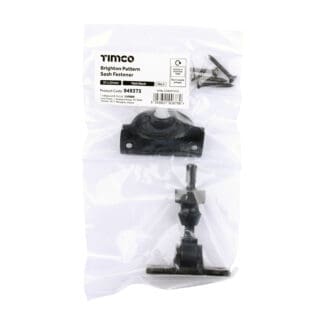 Timco Brighton Pattern Sash Fastener Matt Black  - 57 x 22