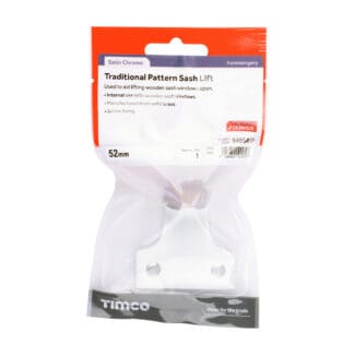 Timco Traditional Pattern Sash Lift Satin Chrome  - 52mm