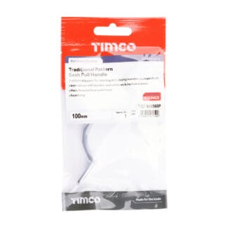 Timco Traditional Pattern Sash Pull Handle Polished Chrome  - 100mm