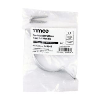 Timco Traditional Pattern Sash Pull Handle Satin Chrome  - 100mm