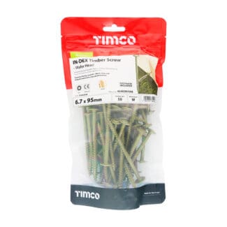 TIMCO Wafer Head Exterior Green Timber Screws  - 6.7 x 95