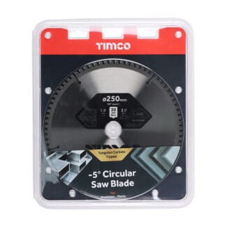 TIMCO -5° Circular Saw Blade - 250 x 30 x 80T