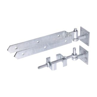 TIMCO Adjustable Gate Hinge Set With Hook On Plate Hot Dipped Galvanised - 450mm