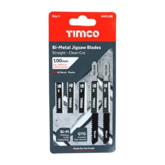 TIMCO Jigsaw Blades Wood Cutting Bi-Metal Blades - T101BF