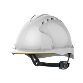Timco EVO®2 Industrial Safety Helmet OneTouch™ Slip Ratchet Mid Peak Vented White  - Whi -e