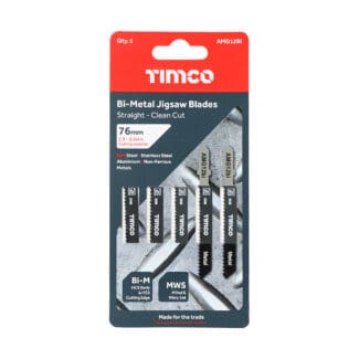 TIMCO Jigsaw Blades Metal Cutting Bi-Metal Blades - T118BF