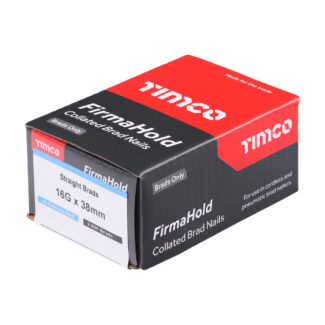 TIMCO FirmaHold Collated 16 Gauge Straight A4 Stainless Steel Brad Nails – 16g x 38