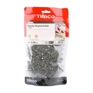 TIMCO Annular Ringshank Nails Bright - 20 x 2.00