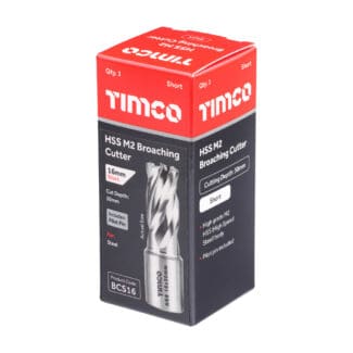 TIMCO Broaching Cutter HSS M2 Short - 16 x 30