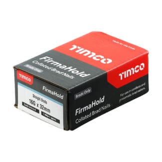 TIMCO FirmaHold Collated 16 Gauge Straight Galvanised Brad Nails - 16g x 32