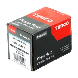 TIMCO FirmaHold Collated 16 Gauge Straight Galvanised Brad Nails - 16g x 64