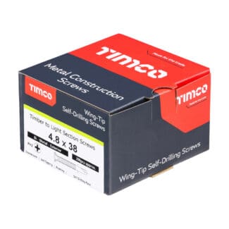 TIMCO Self-Drilling Wing-Tip Steel to Timber Light Section A2 Stainless Steel Bi-Metal Screws  - 4.8 x 38