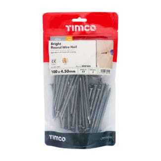 TIMCO Round Wire Nails Bright - 100 x 4.50