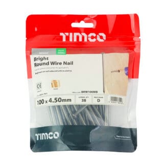 TIMCO Round Wire Nails Bright - 100 x 4.50