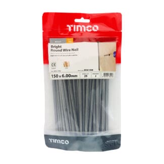 TIMCO Round Wire Nails Bright - 150 x 6.00