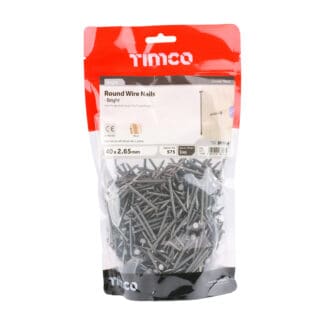 TIMCO Round Wire Nails Bright - 40 x 2.65