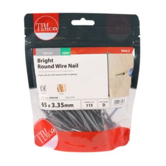 TIMCO Round Wire Nails Bright - 65 x 3.35
