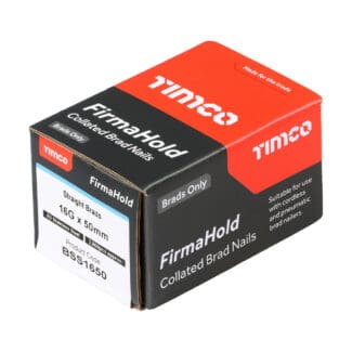 TIMCO FirmaHold Collated 16 Gauge Straight A2 Stainless Steel Brad Nails - 16g x 50