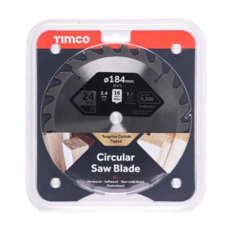 TIMCO Circular Saw Blade General Purpose Coarse/Medium - 184 x 16 x 24T