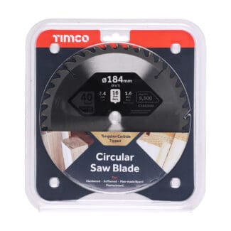 TIMCO Circular Saw Blade Trimming/Crosscut Medium/Fine - 184 x 16 x 40T