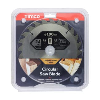 TIMCO Circular Saw Blade General Purpose Coarse/Medium - 190 x 30 x 24T