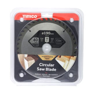TIMCO Circular Saw Blade General Purpose Coarse/Medium - 190 x 30 x 40T