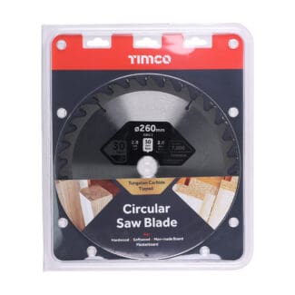 TIMCO Circular Saw Blade General Purpose Coarse/Medium - 260 x 30 x 30T