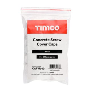 TIMCO Concrete Screw Cover Caps Light White - WHITE