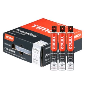 TIMCO FirmaHold Collated Clipped Head Ring Shank Bright Nails & Fuel Cells - 2.8 x 63/3CFC