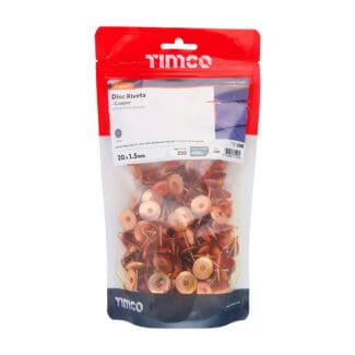 TIMCO Disc Rivets Copper - 20 x 1.50