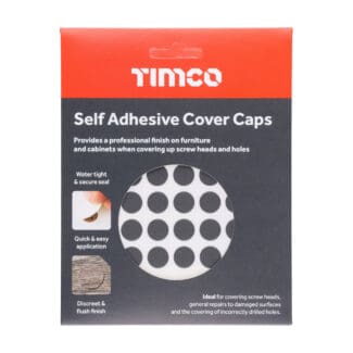 TIMCO Self-Adhesive Screw Cover Caps Anthracite Grey - 13mm