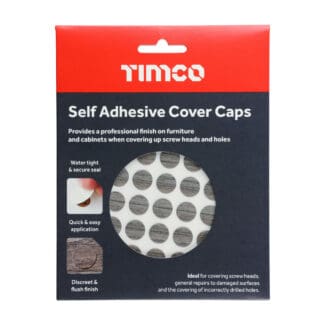 TIMCO Self-Adhesive Screw Cover Caps Driftwood - 13mm
