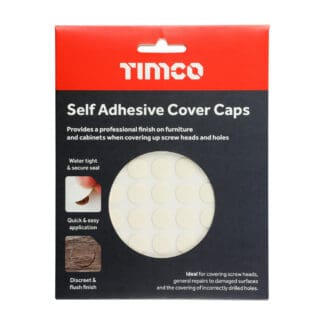 TIMCO Self-Adhesive Screw Cover Caps Ivory - 13mm