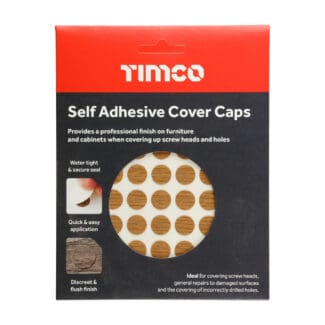 TIMCO Self-Adhesive Screw Cover Caps Winchester Oak - 13mm