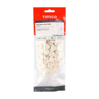 TIMCO Two Piece Screw Caps Cream - To Fit 3.5 to 4.2 Screw