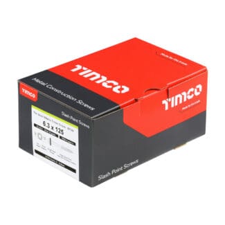 TIMCO Slash Point Sheet Metal to Timber Screws Exterior Silver with EPDM Washer - 6.3 x 125